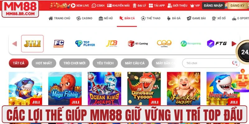 Các lợi thế cạnh tranh giúp MM88 giữ vững vị trí top đầu